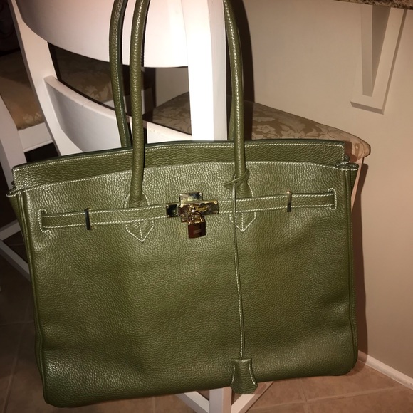 Handbags - Olive color tote bag